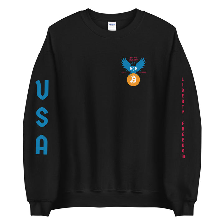 American Eagle Chest Badge Unisex Sweatshirt With Double Sleeve Prints –  Bitcoin Gear